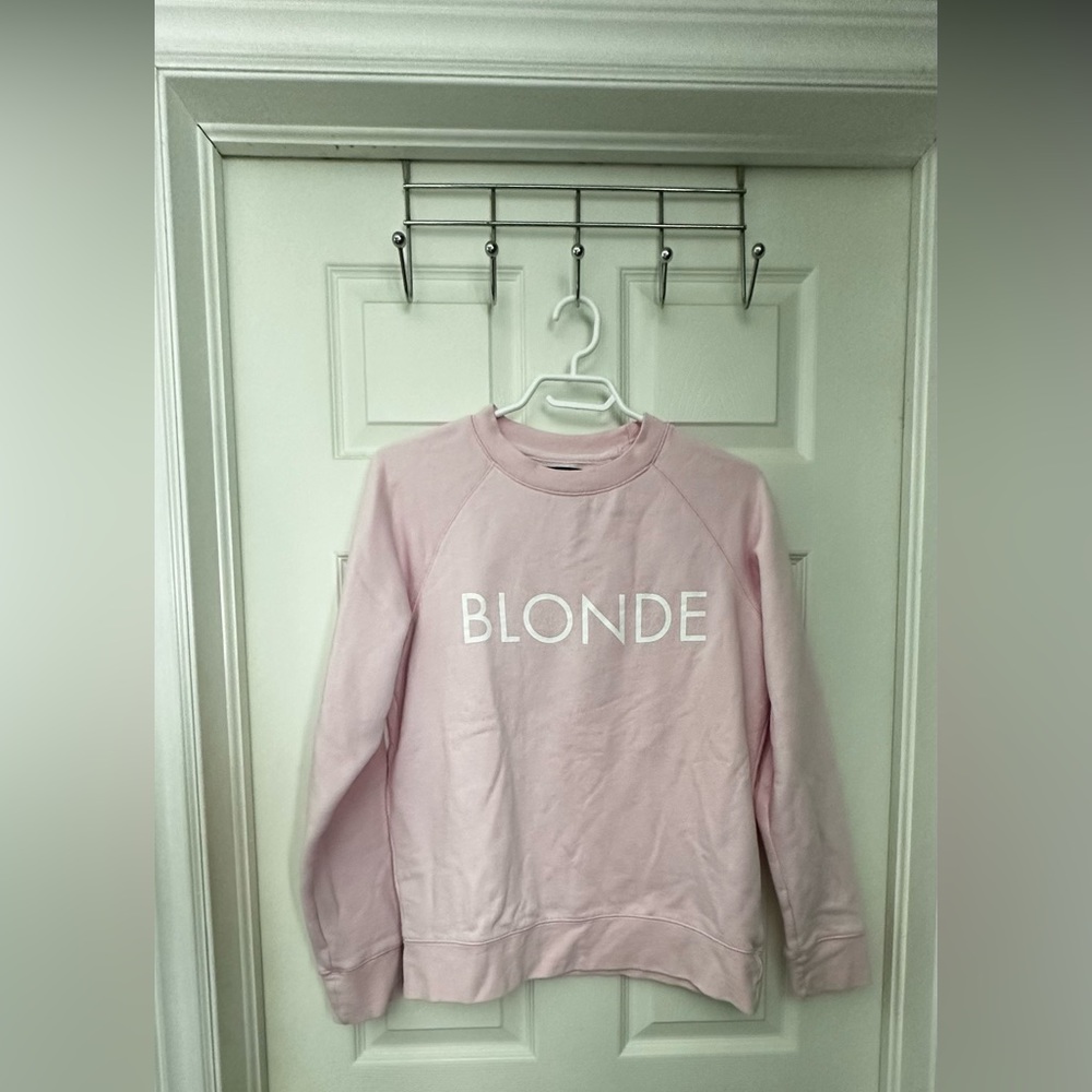 Brunette The Label “Blonde” Crew Sweatshirt